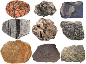 طبقه بندی انواع سنگ ها